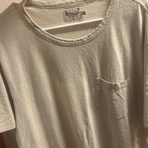 Faherty Hemp Cotton Blend Men's Beige Pocket T-Shirt XL